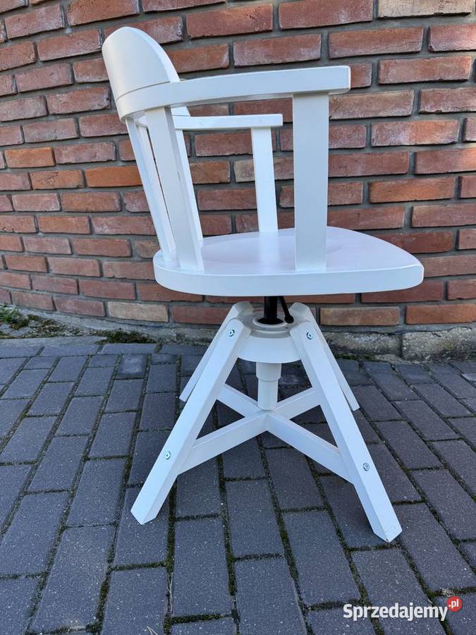 Krzesło drewniane białe do biurka Ikea fotel mazowieckie Garwolin