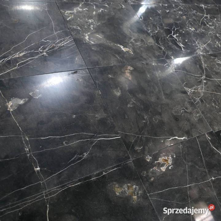 Płytki marmur Tempesta Nera polerowany 203x203x1