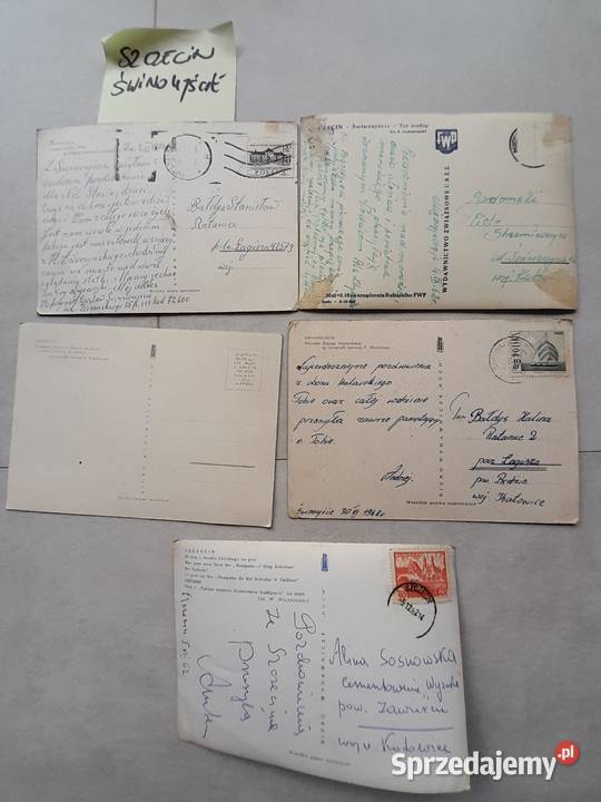 Stare kartki pocztowe pocztówki PRL Bałtyk Łeba śląskie Dąbrowa Górnicza