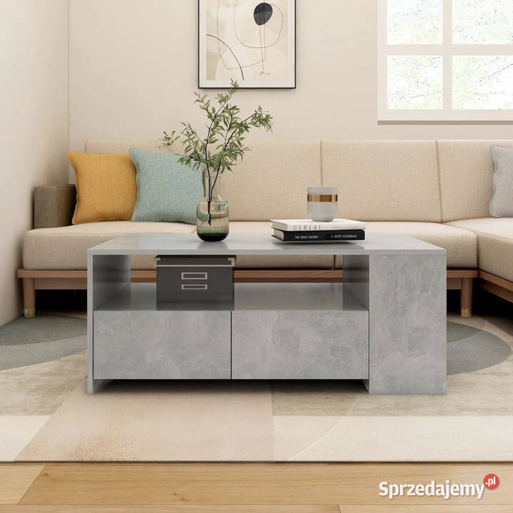 Stolik kawowy szarość betonu 102x55x42 WM810921 Warszawa sprzedam