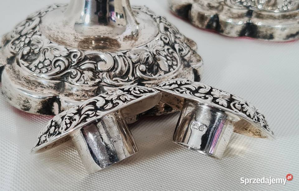 Para świeczników srebro 1927 067 Warszawa