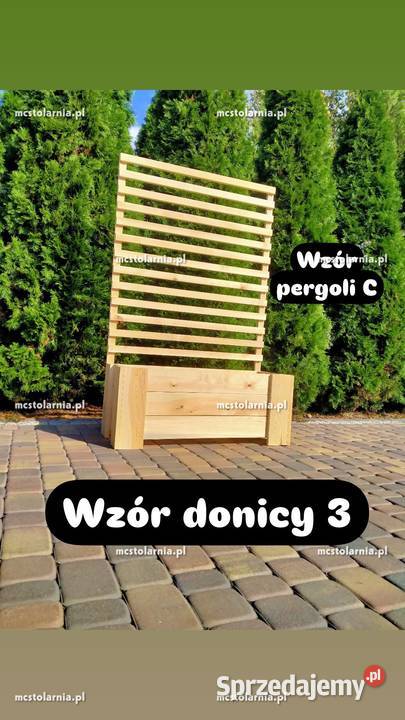 donica z pergolą kratką drewniana skrzynia Bydgoszcz
