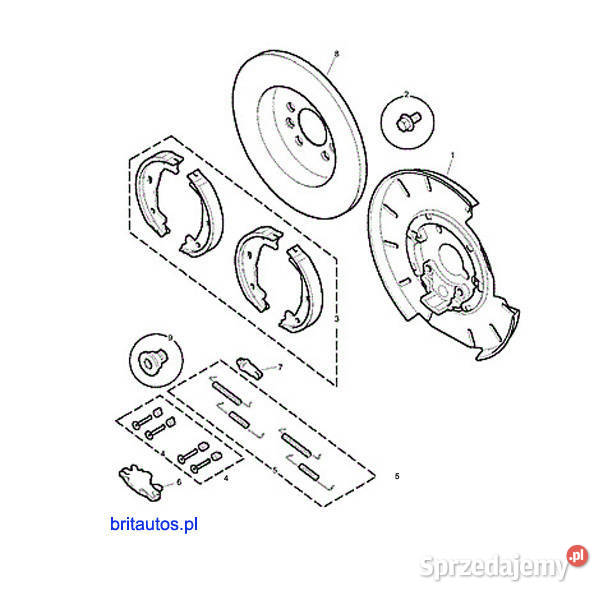 SZCZĘKI HAMULCA RĘCZNEGO HANDBRAKE SHOE SET osobowe Poznań