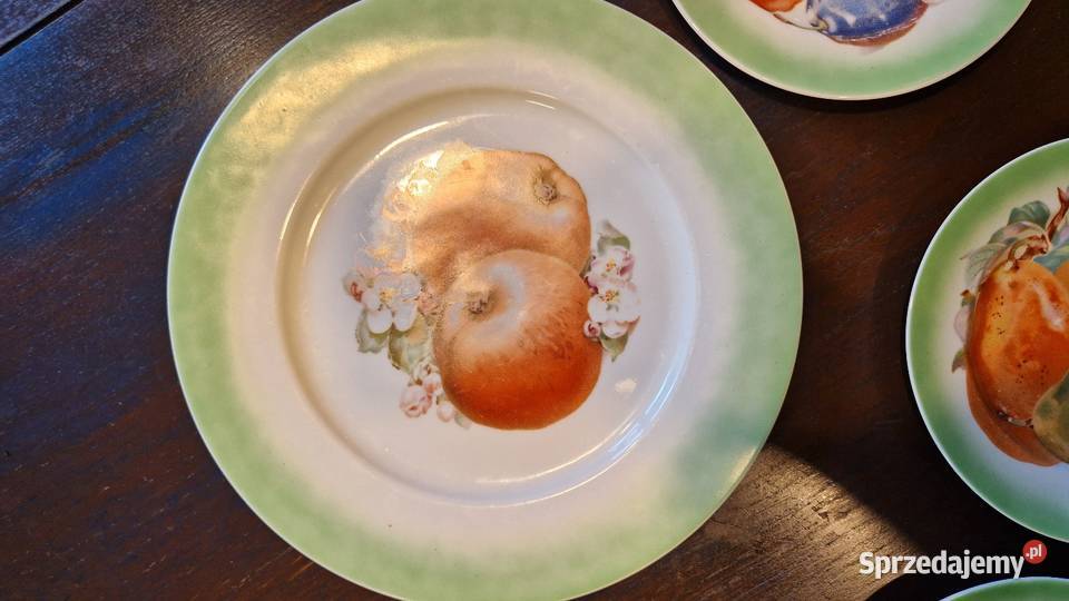 Stare TALERZE DESEROWE 4 i PÓLMISEK 1 porcelana Lublin
