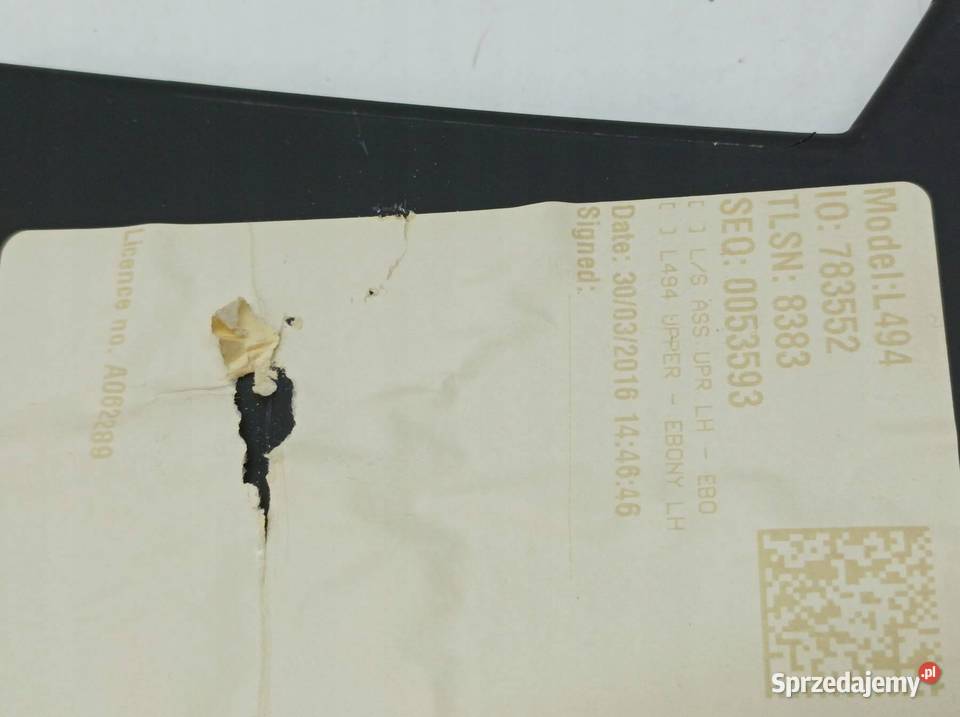 OSŁONA MOCOWANIE PÓŁKI LEWE PRAWE KPL L494 Osłony i zaślepki Wyposażenie wnętrza