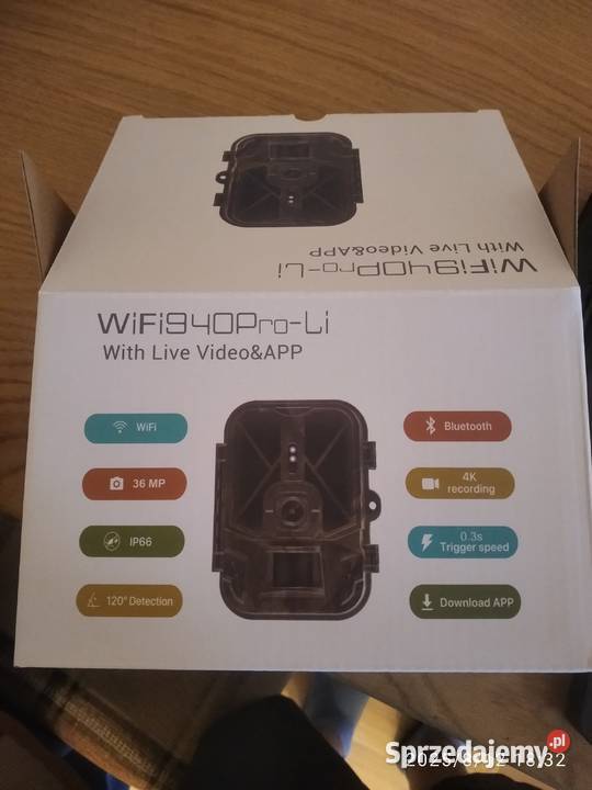 Fotopułapka wifi Suntek 940 ProLi NOWA bateria podkarpackie Brzezówka