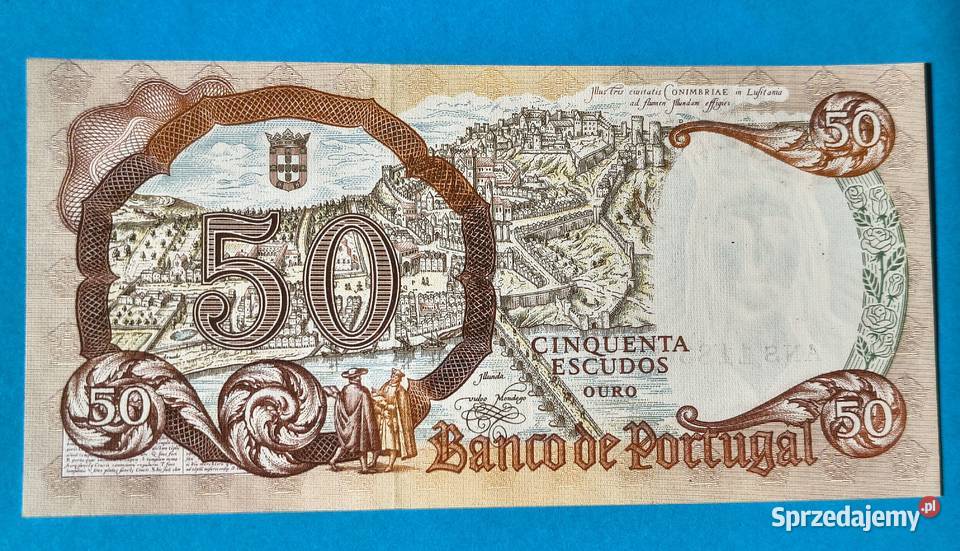 Portugalski banknot 50 escudo z 1964 roku Stan
