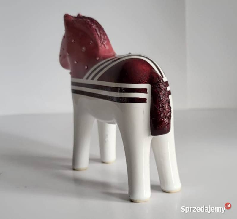 Koń Figurka Konik ceramiczny ręcznie malowany Sierakowice