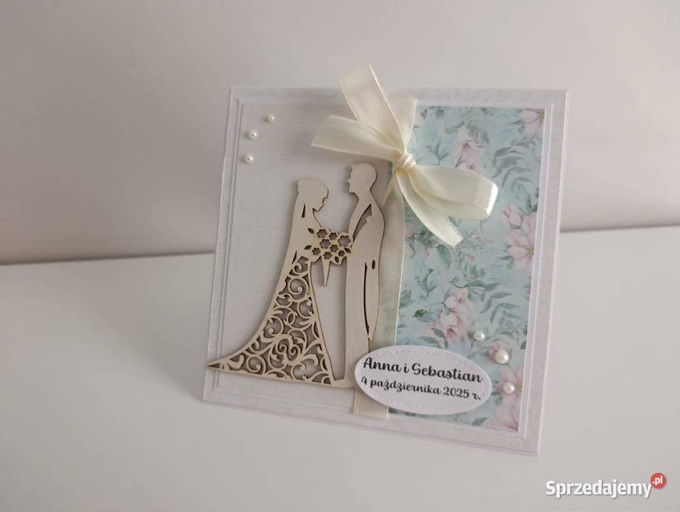 Personalizowana Kartka ręcznie robiona na Ślub Łódź