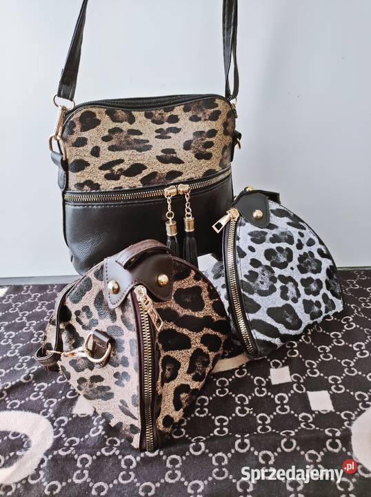 PROMOCJAPiękne torebki w panterkęBrązowy czarny Listonoszka  Warszawa