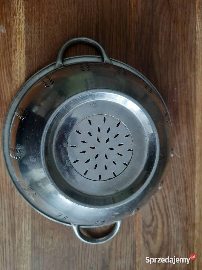 Duży durszlak cedzak sitko średnica 28 wysokość Morąg