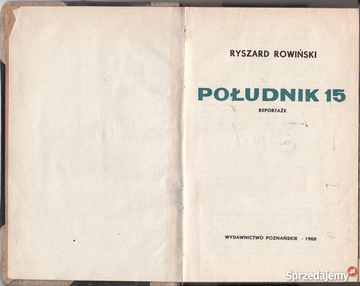 01455 POŁUDNIK 15 RYSZARD ROWIŃSKI Czyrna sprzedam