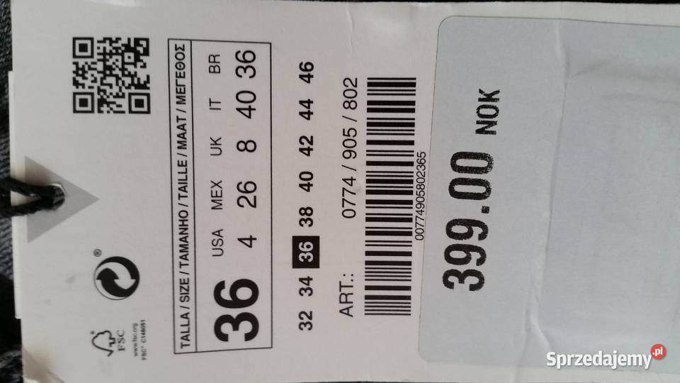 Spodnie damskie ZARA Split Skinny 36 Rozmiar 36(S) lubelskie sprzedam