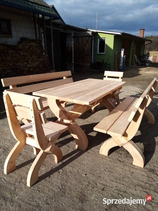 Meble ogrodowe drewniane olchowe masywne sprzedam
