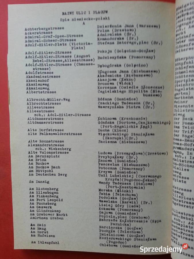 3048 Toponimia Miasta Szczecina Szczecin sprzedam