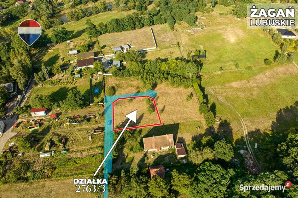 Na sprzedaż działka 1065 m Oś Moczyń Żagań budowlana sprzedam