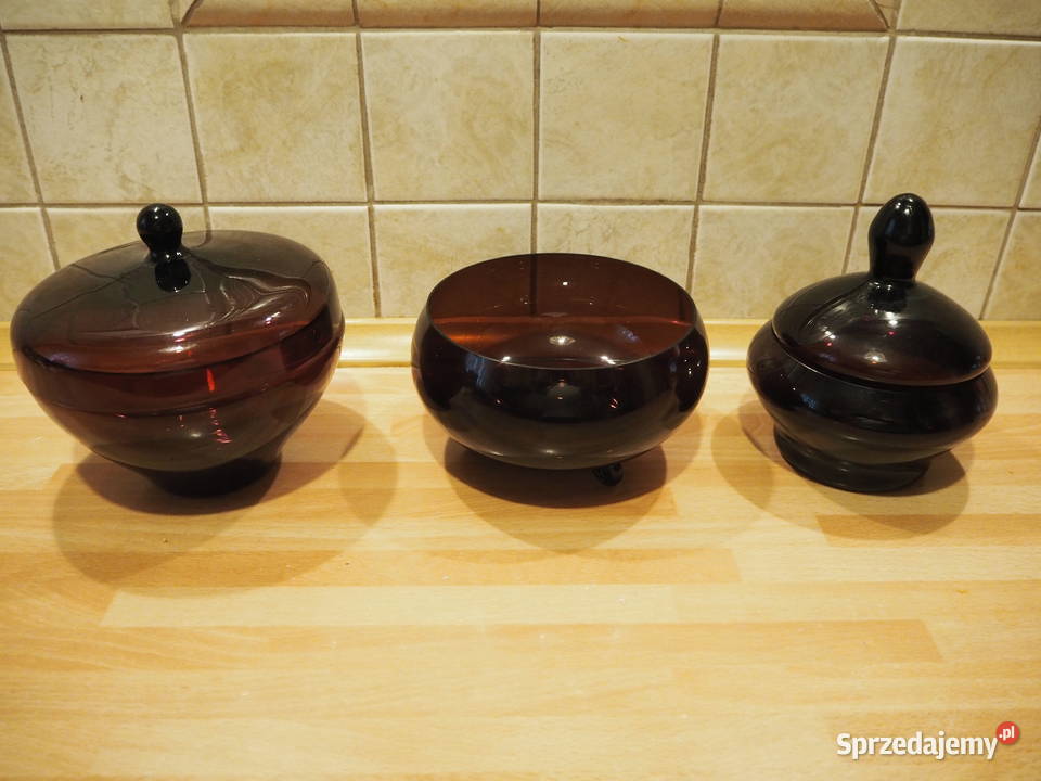 Naczynia ze szkła kolorowego brązowego Porcelana i szkło Warszawa