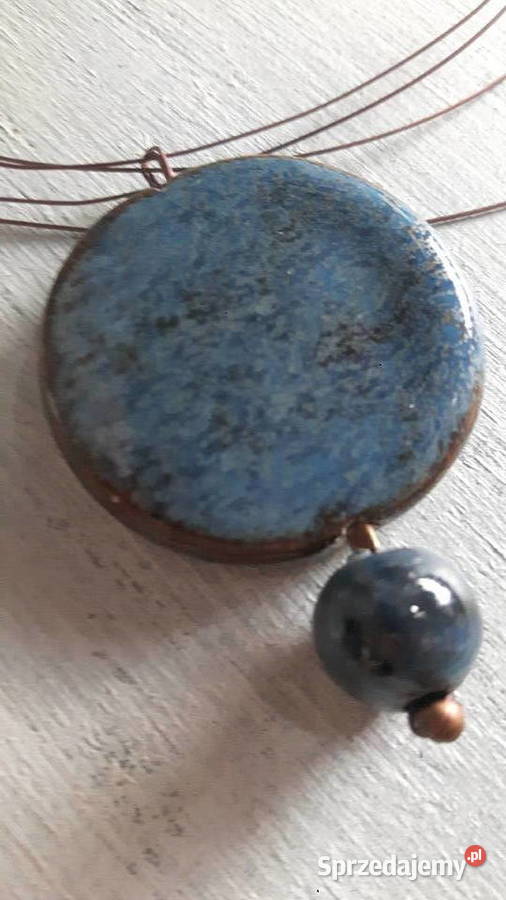 Naszyjnik ceramiczny ręcznie wykonany Otwock