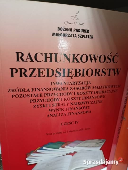 Padurek Rachunkowość przedsiębiorstw używane Warszawa sprzedam