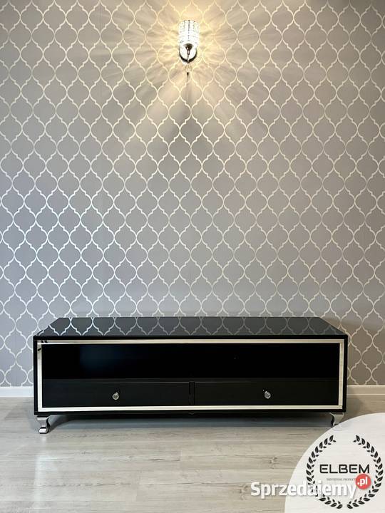 Szklana czarna szafka RTV Glamour mazowieckie Radom