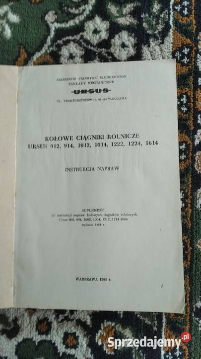 Instrukcja Ursus 912 914 1012 1014 1222 1224 Lublin