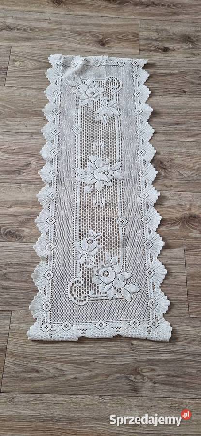 obrus bieżnik ażurowy ażur prostokątny kremowy małopolskie Kraków