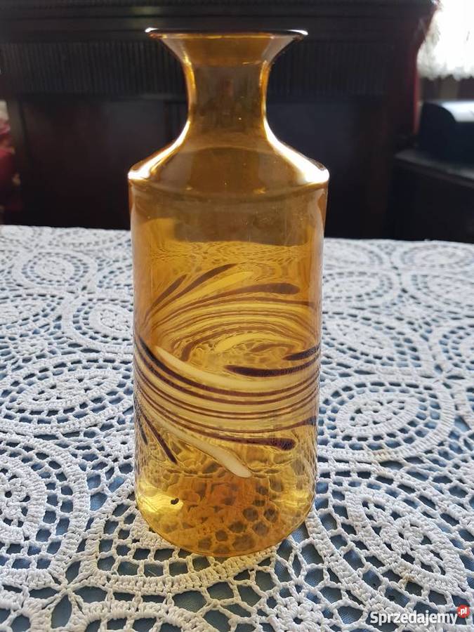 Antyk Starość Wazon szkło dmuchane Lauscha Grudziądz