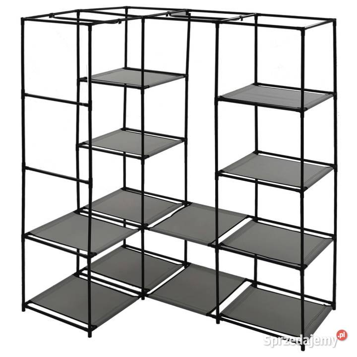 vidaXL Szafa narożna szara 130 x 87 x 169