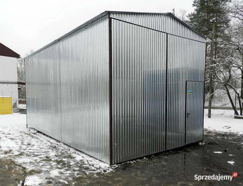 Blaszana montowana hala 48 m srebrna Kraków