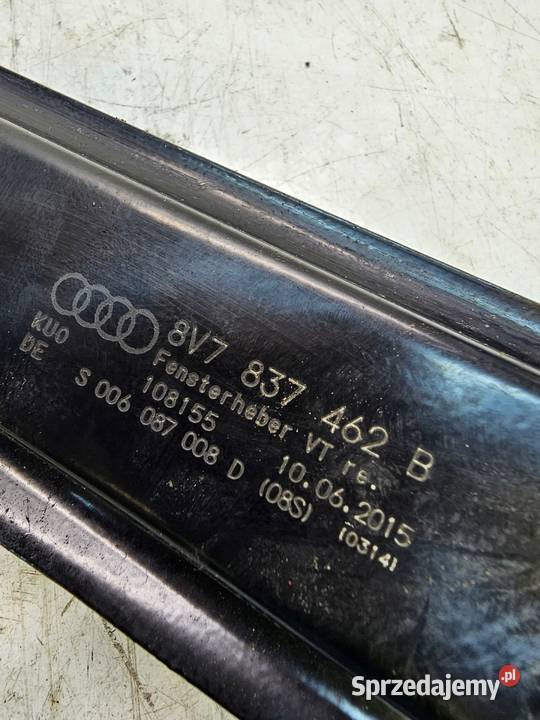 MECHANIZM SZYBY PRAWY PRZÓD AUDI A3 8V CABRIO Przystajń