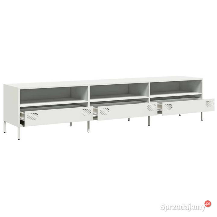 Szafka RTV biała 202x39x435 stal walcowana na mazowieckie Warszawa