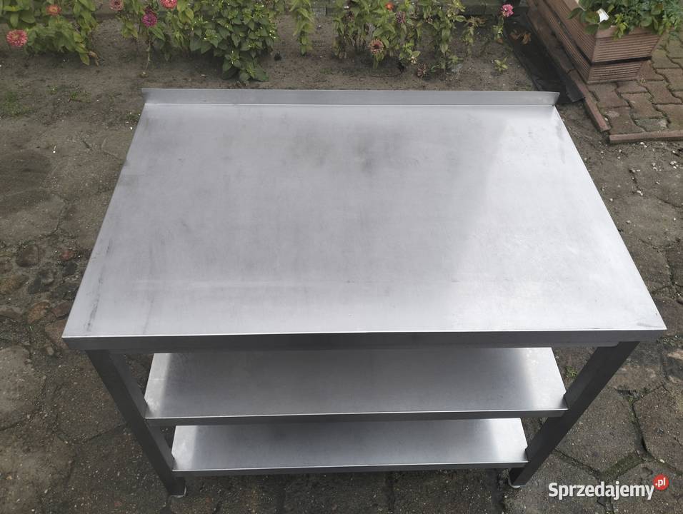 Stół gastrnomiczny z 2ma półkami 105x70x85