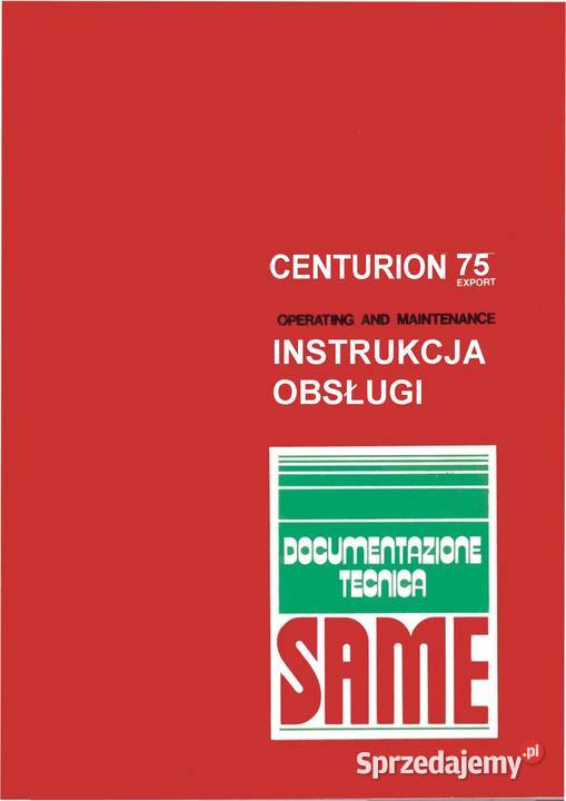 Same Centurion Export 75 Instrukcja obsługi Szamotuły