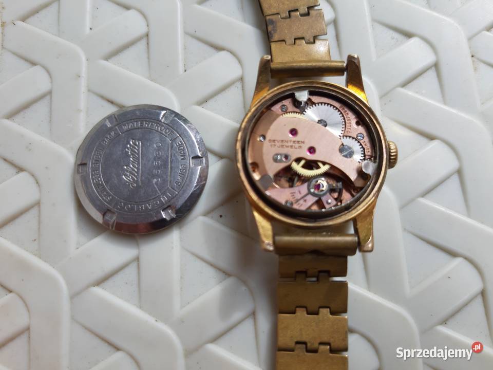 Atlantic zegarek 17rubis antyk Swiss made złoty Konstancin-Jeziorna