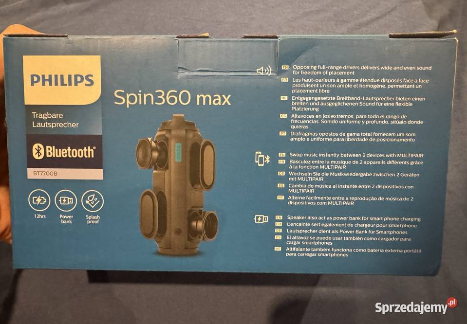 Głośnik Bluetooth Philips BT6700B Spin360 Dąbrowa Górnicza