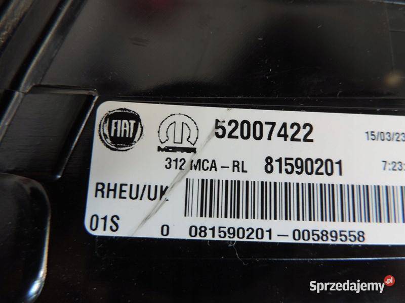 FIAT 500 LIFT PRAWA TYŁ TYLNA LAMPA 52007422 Lampy przednie