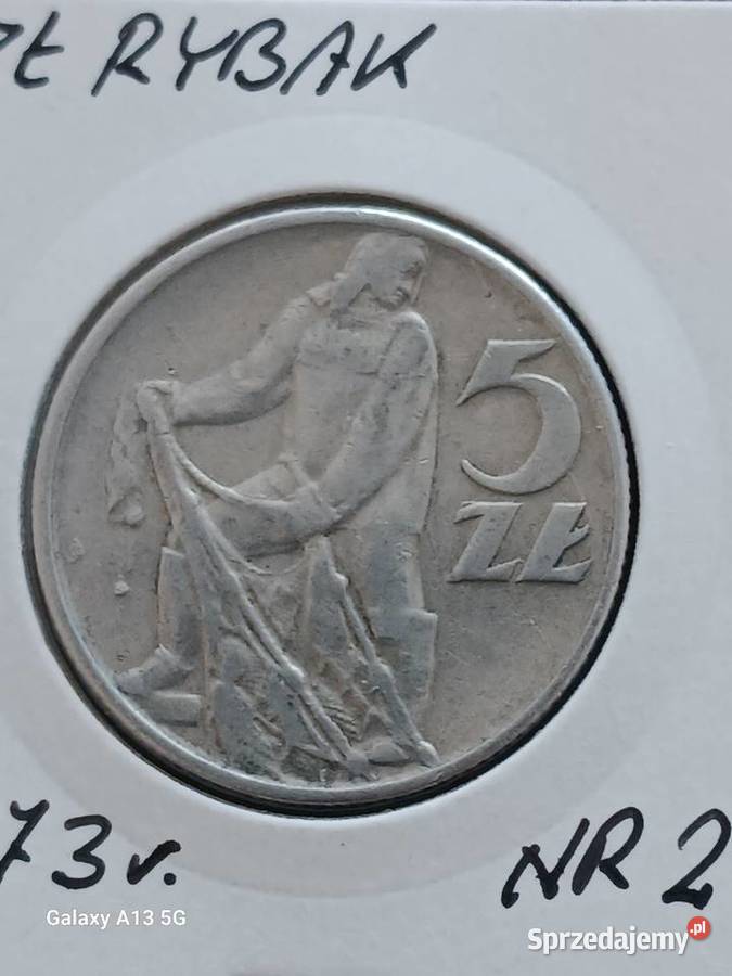 5 Złotych Rybak 1973 r 2 Konin sprzedam