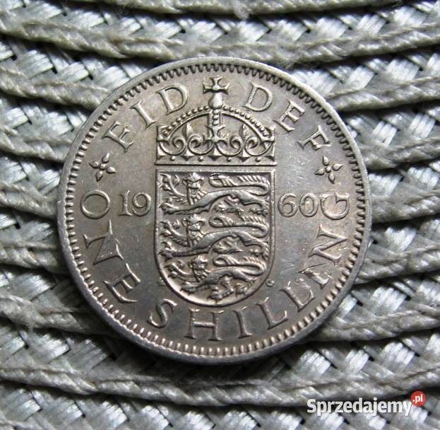 Wielka Brytania 1 Szyling 1960r Angielski Kalisz