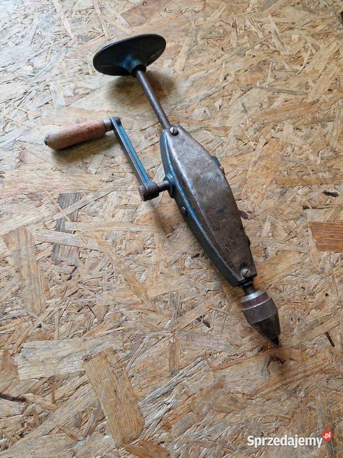 Wiertarka ręczna starodawna cała metalowa