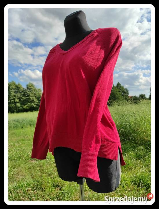 Czerwony sweter damski LCW Casual 40 L mazowieckie Płock
