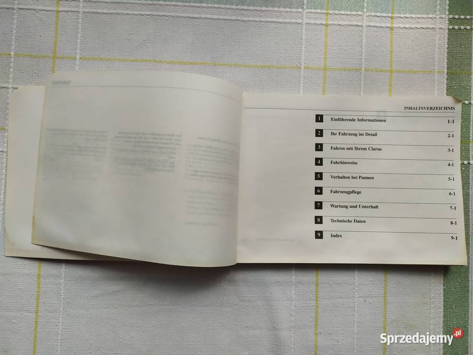 Kia Clarus instrukcja język niemiecki Etui Jaworzno