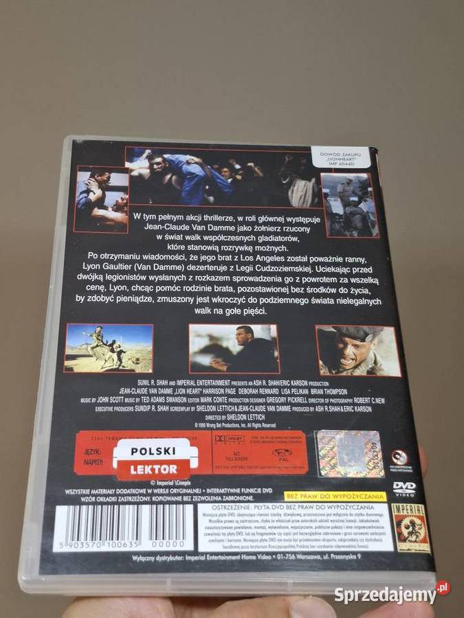 Van Damme Lionheart dvd Lwie Serce małopolskie Kraków