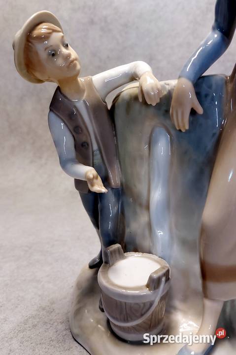 LLADRO seria Zaphir 575 Dzieci fontannie duża Grabówka