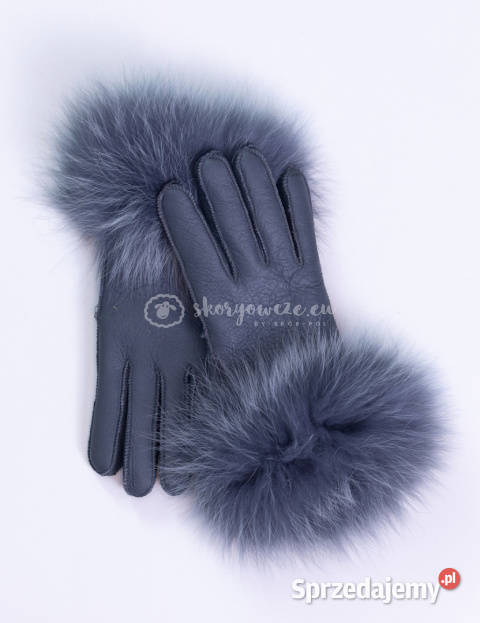 Grafitowe rękawiczki damskie skórzane z Dla kobiet małopolskie Szaflary