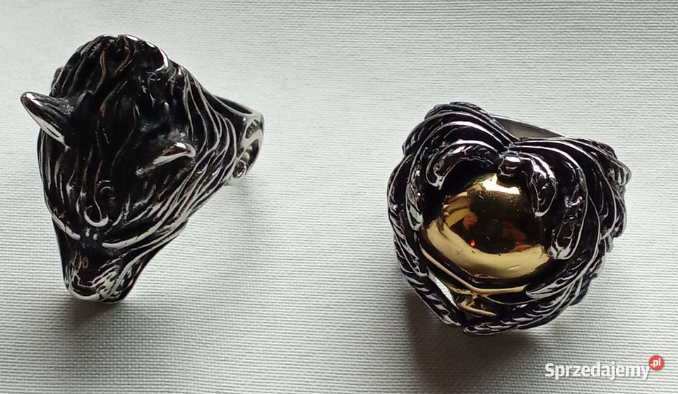 Pierścienie mężczyzn jeżdżących motorem Prusim sprzedam