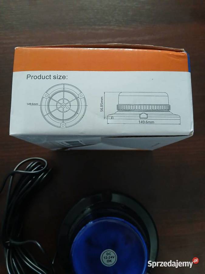 Niebieska lampa ostrzegawcza LED małopolskie Nowy Targ