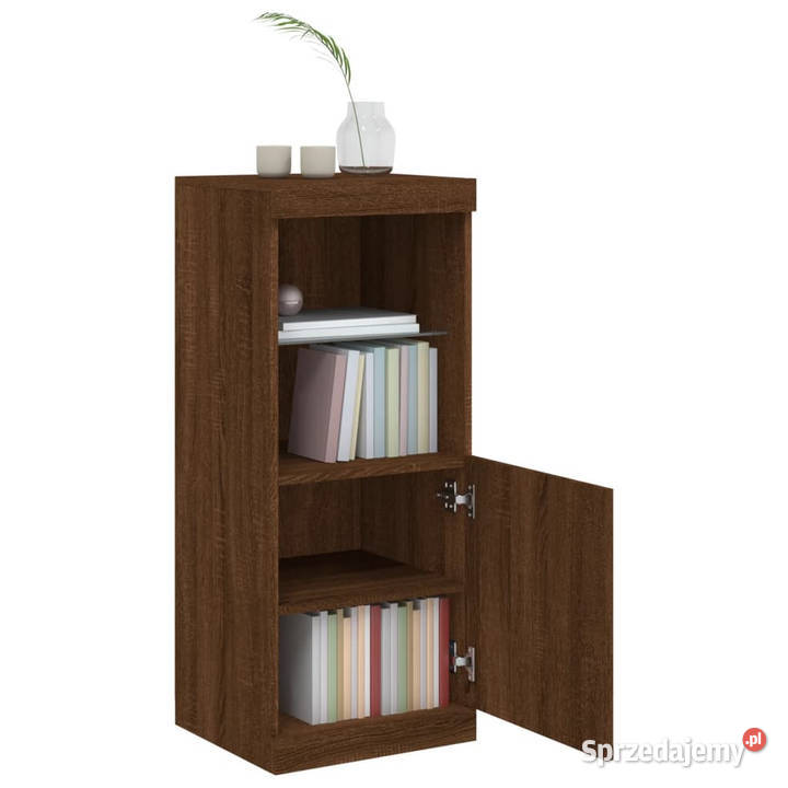 Szafka z oświetleniem LED brązowy dąb 41x37x100 Warszawa