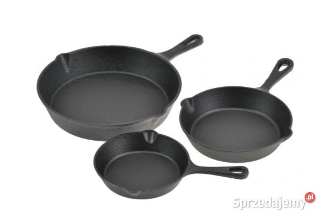 3x PATELNIA ŻELIWNA Głęboka INDUKCJA GAZ GRILL Piaseczno sprzedam