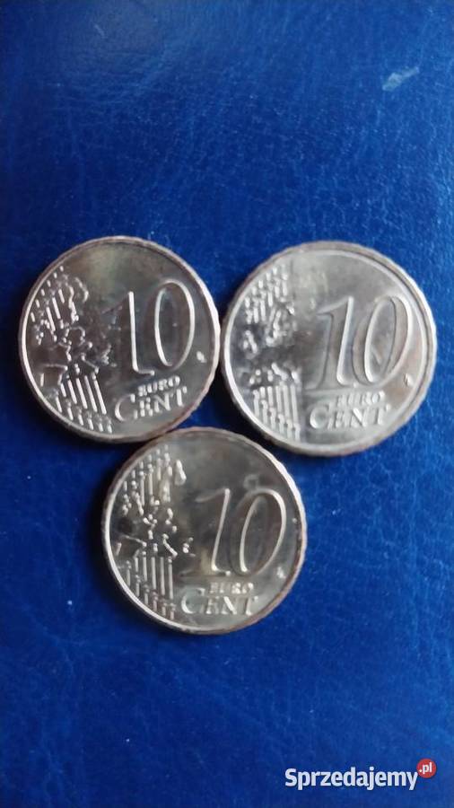 Moneta 10 Centów 3 sztuki Antyki, Sztuka, Kolekcje Golub-Dobrzyń