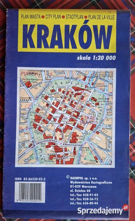 Kraków 120 000 plan miasta NowaHuta 130000